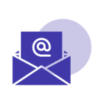 ícone envelope de carta lilas